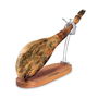 3 Claveles Jamonero Plegable Giratorio Base Madera Bambú 47 x 18,5 x 37 cm Soporte Jamón