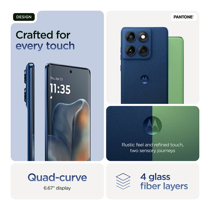 Motorola edge 60 5G 12GB RAM 512GB Almacenamiento 16.9 cm 6.67" 5200 mAh Android 15 Azul