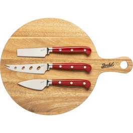 Berkel Set de Tabla de Acacia y 3 Cuchillos para Queso