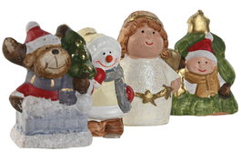 DKD Home Decor Figura Navidad Tradicional Multicolor Resina 3 x 6 x 4 cm (24 Unidades)