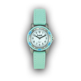 SAMI Reloj Cadete - Esfera Blanca, Aro Bicolor