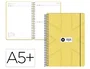Antartik Agenda Escolar 26-27 Espiral Dia Página A5+ Amarillo Papel FSC 80g Bilingüe con Gomilla