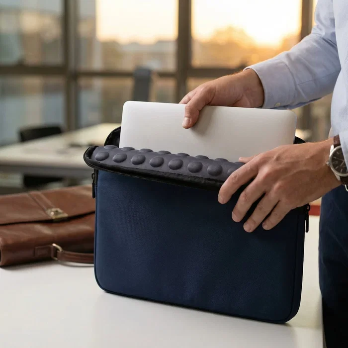 Nilox NXSL13BL Funda Sleeve Acolchada para Portátil o Tablet 13.3" (33.8 cm), 2 Compartimentos, Azul