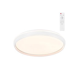 Cristalrecord Charly Plafón LED Circular 72W 7290LM 3CCT (3000K/4000K/6000K) Dimable con Mando, Ø50cm Blanco