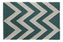 DKD Home Decor Alfombra Bicolor 90 x 60 x 2 cm (2 Unidades) Zigzag Polyester Acrilico