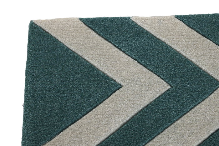 DKD Home Decor Alfombra Bicolor 90 x 60 x 2 cm (2 Unidades) Zigzag Polyester Acrilico