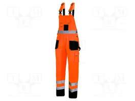 LAHTI PRO Pantalones de trabajo negro-naranja XL