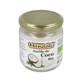 MANDOLE Aceite de Coco Desodorizado 250Gr.Bio Virgen Ecológico Primera Presión en Frío