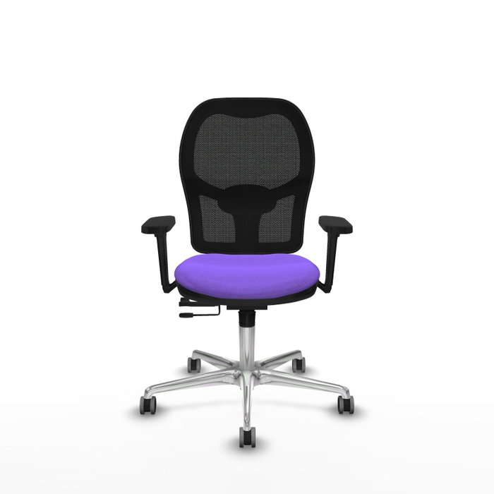 PIQUERAS Y CRESPO Silla de oficina Jorquera con mecanismo Sincro/Traslack, Lila y Negro