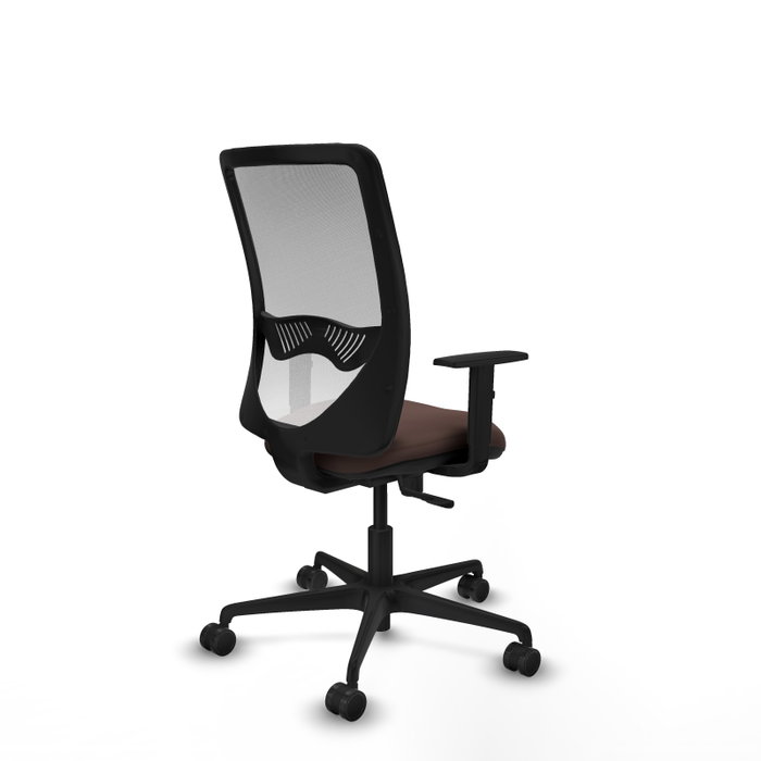 PIQUERAS Y CRESPO Silla de oficina Zulema con mecanismo Sincro, Marrón oscuro y Blanco PIQUERAS Y CRESPO Silla de oficina Zulema con mecanismo Sincro, Marrón oscuro y Blanco