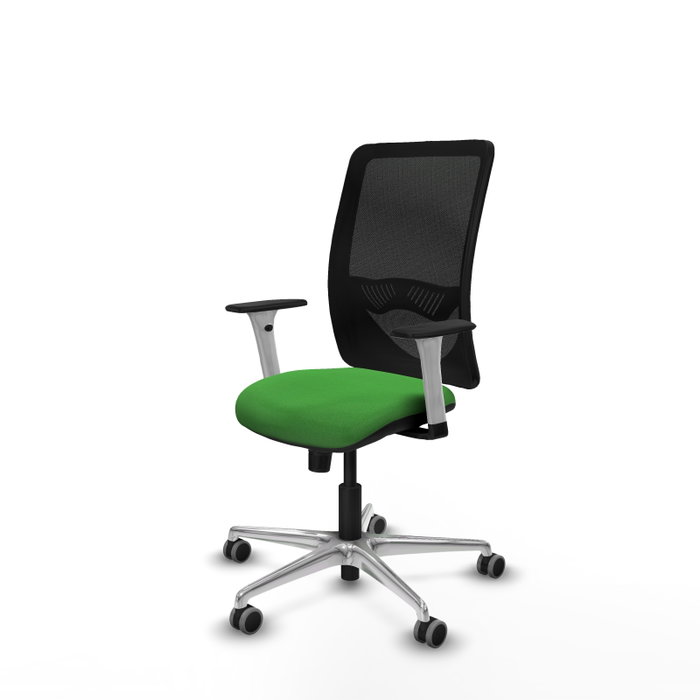 PIQUERAS Y CRESPO Silla de oficina Zulema con mecanismo Sincro, Verde y Negro