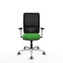 PIQUERAS Y CRESPO Silla de oficina Zulema con mecanismo Sincro, Verde y Negro