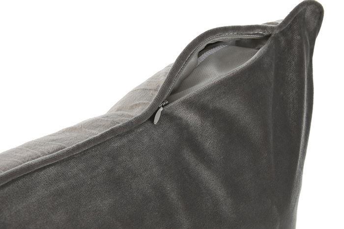 DKD Home Decor Cojin Gris Claro 45 x 45 cm (2 Unidades) Poliester Zipper