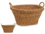 Giftdecor Cesto Asa Ovalado Gra Borde 58 x 34 x 42 cm de Alga de Mar Marron 32 L (Set de 6)