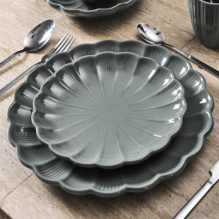 Home Deco Factory Plato Llano Calista Gris 27 cm