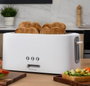 CECOTEC Tostadora Toast&Taste 16000 Extra White de 4 rebanadas