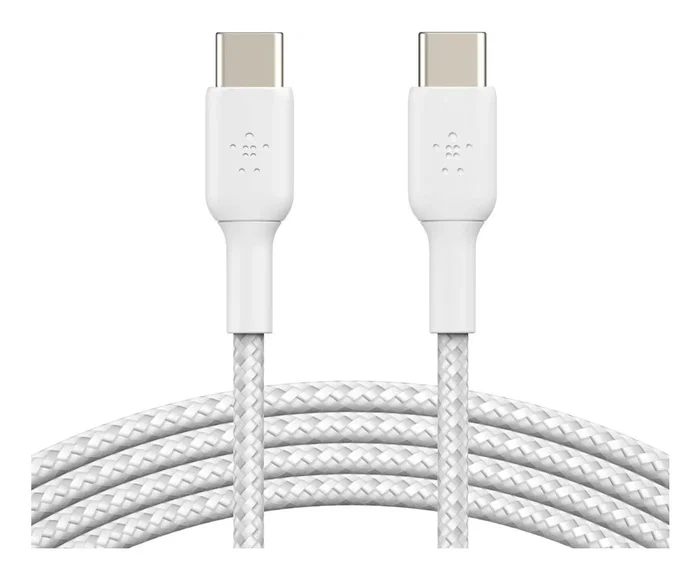Belkin CAB004BT1MWH Cable USB-C a USB-C 1m Blanco para iPhone, Samsung Galaxy, iPad, MacBook y más