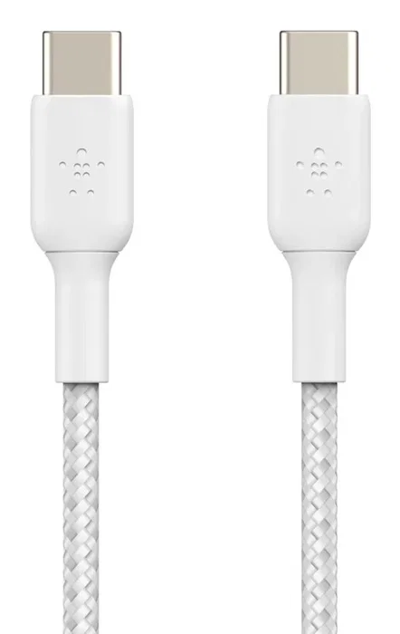 Belkin CAB004BT1MWH Cable USB-C a USB-C 1m Blanco para iPhone, Samsung Galaxy, iPad, MacBook y más