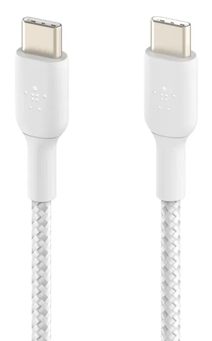 Belkin CAB004BT1MWH Cable USB-C a USB-C 1m Blanco para iPhone, Samsung Galaxy, iPad, MacBook y más