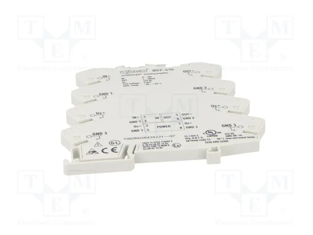 WAGO Transductor Separador de Señal / Amplificador para Raíl DIN