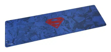 Trust GXT 759SM Alfombrilla de Ratón Gaming XXL (930x300mm) Superman Azul, Gris, Rojo con Bordes Cosidos y Base Antideslizante