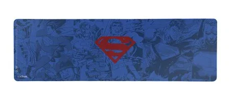 Trust GXT 759SM Alfombrilla de Ratón Gaming XXL (930x300mm) Superman Azul, Gris, Rojo con Bordes Cosidos y Base Antideslizante