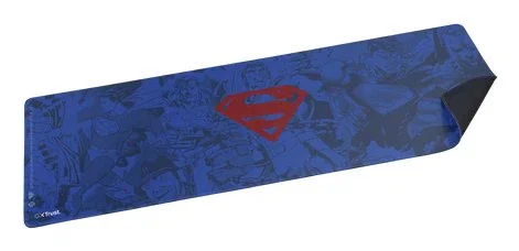 Trust GXT 759SM Alfombrilla de Ratón Gaming XXL (930x300mm) Superman Azul, Gris, Rojo con Bordes Cosidos y Base Antideslizante
