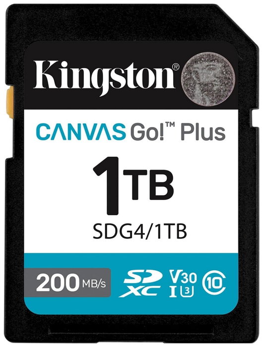 Kingston Canvas Go! Plus 1TB SDXC 200MB/s C10 UHS-I U3 V30 Kingston Canvas Go! Plus 1TB SDXC 200MB/s C10 UHS-I U3 V30