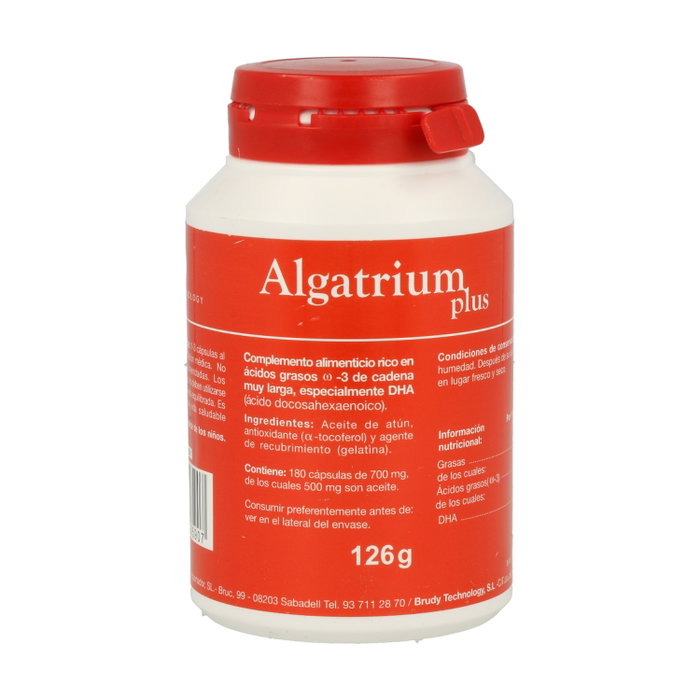 Algatrium Algatrium Plus DHA 70% 700mg - 180 cápsulas Algatrium Algatrium Plus DHA 70% 700mg - 180 cápsulas