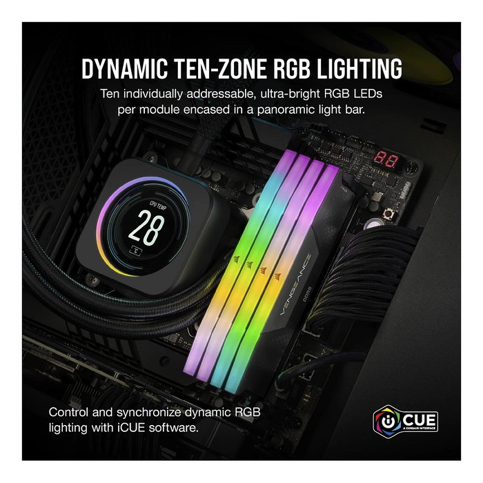 Corsair Vengeance RGB CMH8GX5M1B5200C40 8GB DDR5 5200MT/s Negro