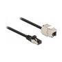 DeLOCK Cable RJ45 macho a módulo Keystone RJ45 hembra Cat.6A 5 m negro