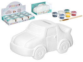 Pincello Hucha para Pintar Coche 6 Colores y Pincel 14x7x7 cm (Set de 24)