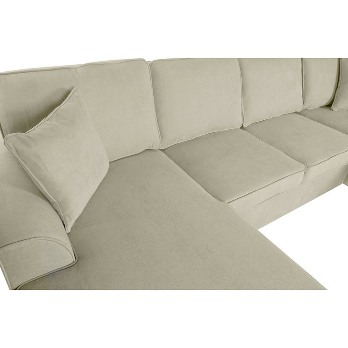 DKD Home Decor Sofá Cama en Poliéster Arena 298x154x92 cm