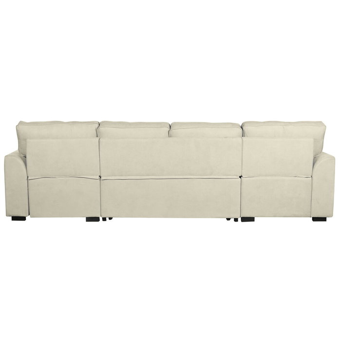 DKD Home Decor Sofá Cama en Poliéster Arena 298x154x92 cm