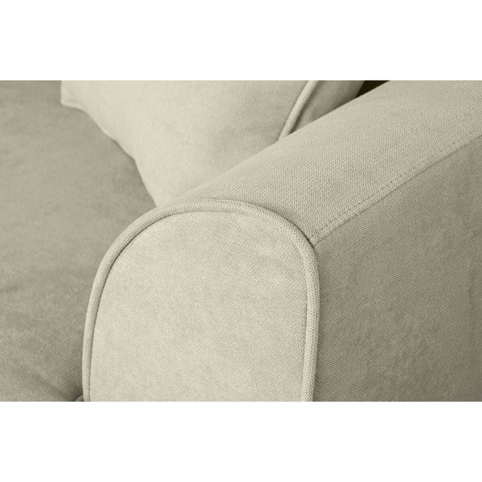 DKD Home Decor Sofá Cama en Poliéster Arena 298x154x92 cm