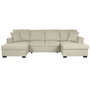 DKD Home Decor Sofá Cama en Poliéster Arena 298x154x92 cm