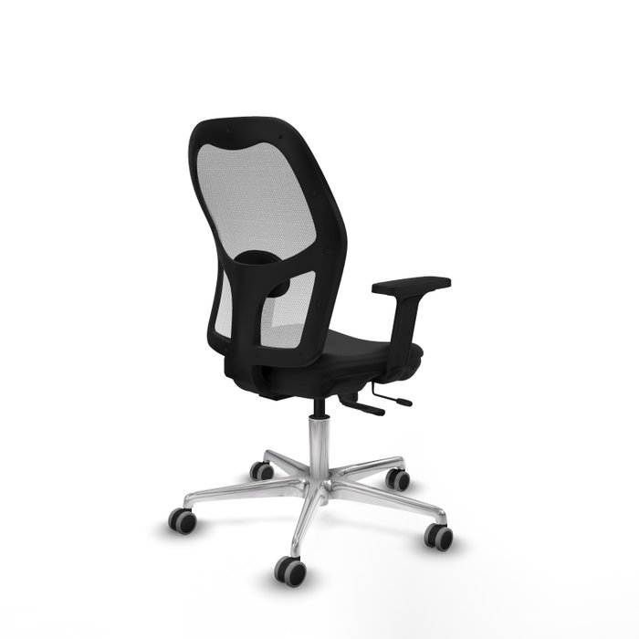 PIQUERAS Y CRESPO Silla de oficina Jorquera con mecanismo Sincro/Traslack, Negro y Blanco