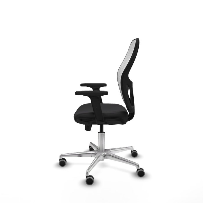 PIQUERAS Y CRESPO Silla de oficina Jorquera con mecanismo Sincro/Traslack, Negro y Blanco