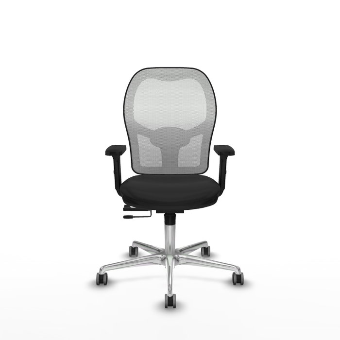 PIQUERAS Y CRESPO Silla de oficina Jorquera con mecanismo Sincro/Traslack, Negro y Blanco