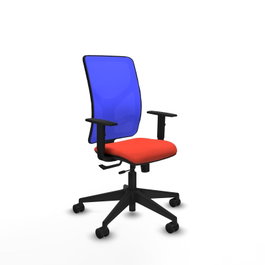 PIQUERAS Y CRESPO Silla de oficina Motilla Sincro/Traslack Naranja oscuro/Azul