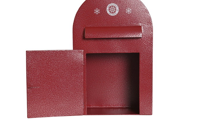 DKD Home Decor Buzón Metal Rojo 24,5x12x38 cm
