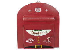 DKD Home Decor Buzón Metal Rojo 24,5x12x38 cm