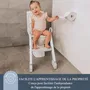 Dreambaby Reductor de Inodoro STEP-UP AAAAT52835 Asiento de Entrenamiento para Ir al Baño 2 Niveles Regulables Gris