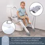 Dreambaby Reductor de Inodoro STEP-UP AAAAT52835 Asiento de Entrenamiento para Ir al Baño 2 Niveles Regulables Gris