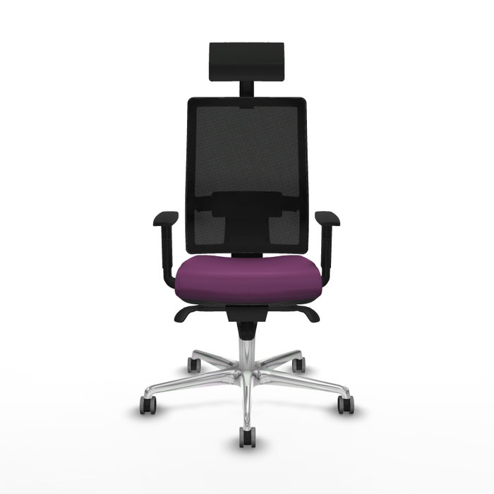 PIQUERAS Y CRESPO Silla de oficina Horna con mecanismo Sincro, Morado y Negro