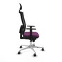 PIQUERAS Y CRESPO Silla de oficina Horna con mecanismo Sincro, Morado y Negro