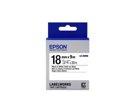 Epson LabelWorks LK-5WBN Cinta de Etiquetas Negro sobre Blanco 1,8 cm x 9 m