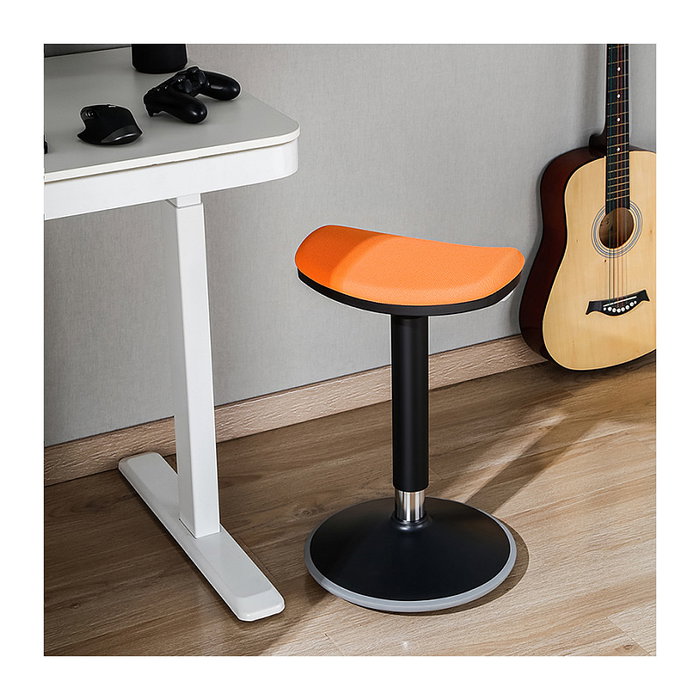 LogiLink Taburete Ergonómico con Altura Ajustable y Movimiento de Balanceo, Naranja