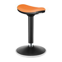 LogiLink Taburete Ergonómico con Altura Ajustable y Movimiento de Balanceo, Naranja