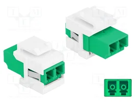 DeLOCK 87066 Módulo Keystone LC Duplex a LC Duplex verde/blanco